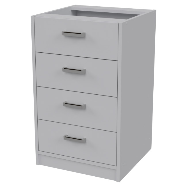 Офисная приставная тумба ТС-27+С-19 цвет Серый 45/44/74 см