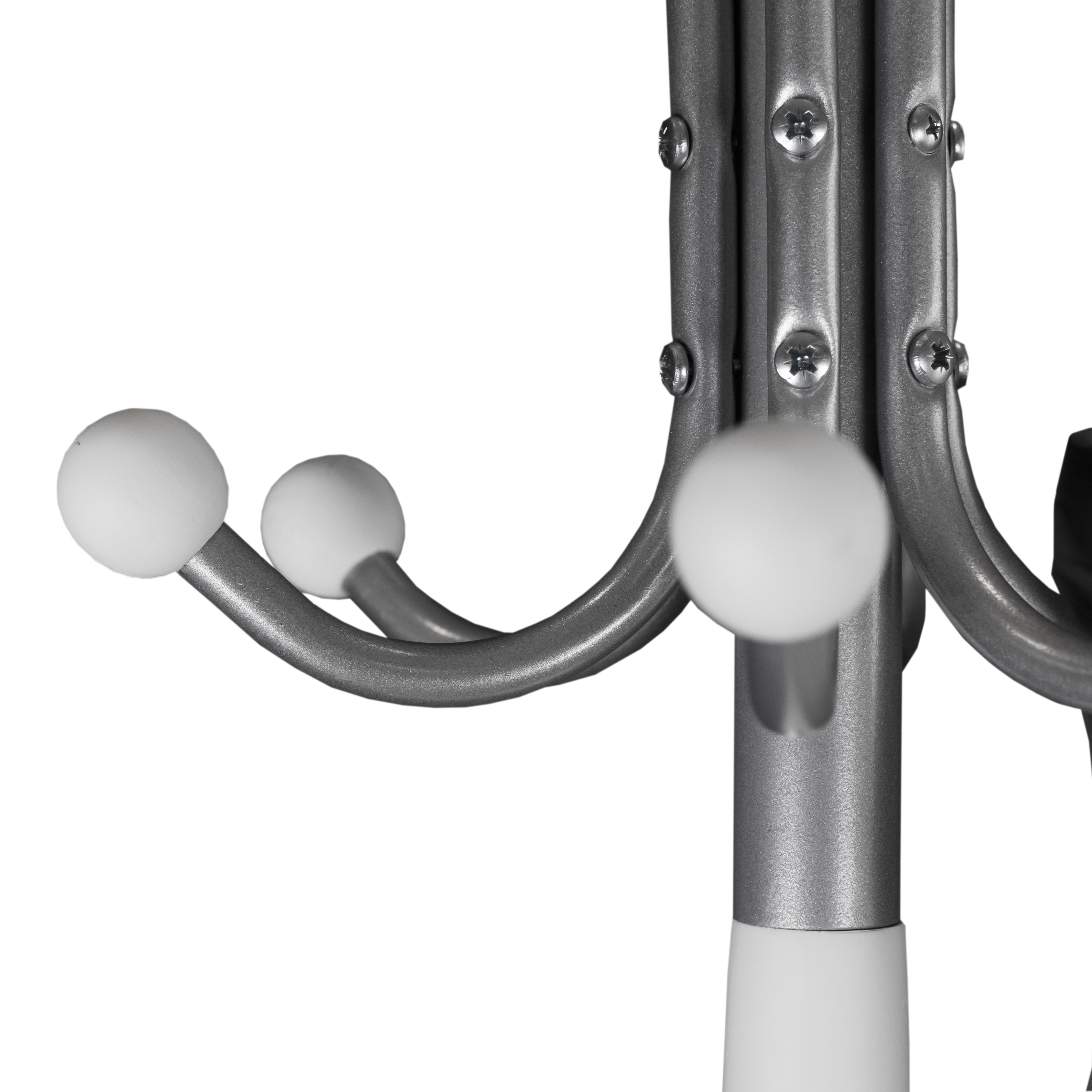 Вешалка напольная Д 2 металлик/ белый