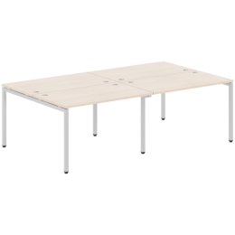 Стол офисный 4-х местный XTEN-S XWST 2414 Алюминий Бук Тиара