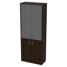Офисный шкаф ШБ-3+А-5+С-19 матовый цвет Венге 77/37/200 см