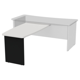 Брифинг-приставка Б-14 цвет Белый+Черный 140/70 см Черный