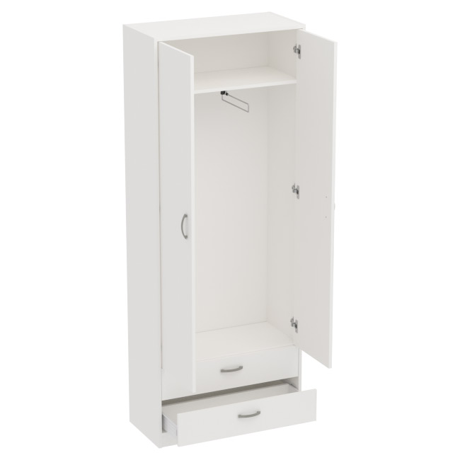 Шкаф для одежды белого цвета ШО-37 77/37/200 см