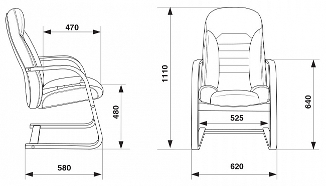 Конференц кресло Бюрократ T-9923WALNUT-AV/CH