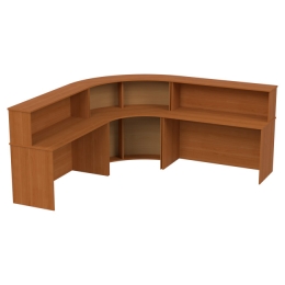 Стойка ресепшн комплект К/ПСУ-70 цвет Вишня Оксфорд 251/251/60/118 см