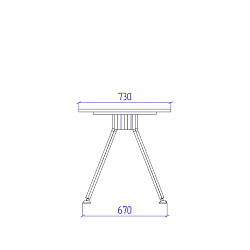 Стол на металлокаркасе СМЛ-10 цвет бук 160/73/74,7 см