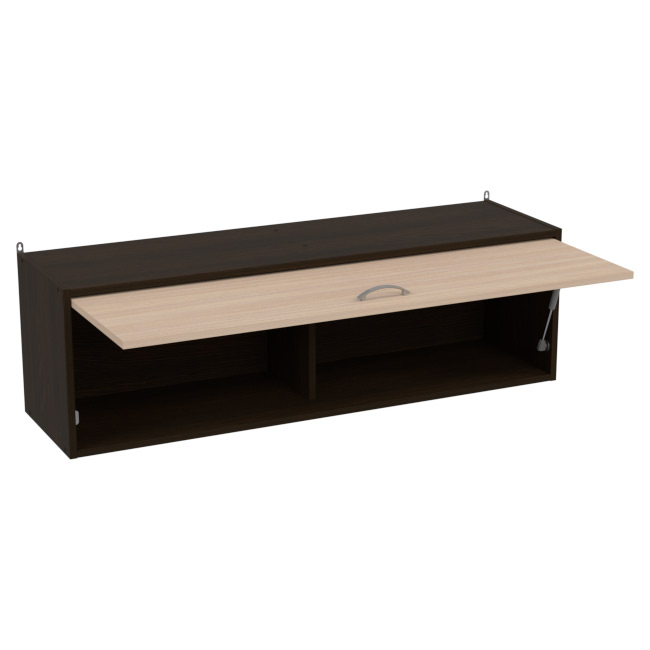 Навесная полка ПП-56+ДВ-56 цвет Венге+Дуб Молочный 120/33/37 см