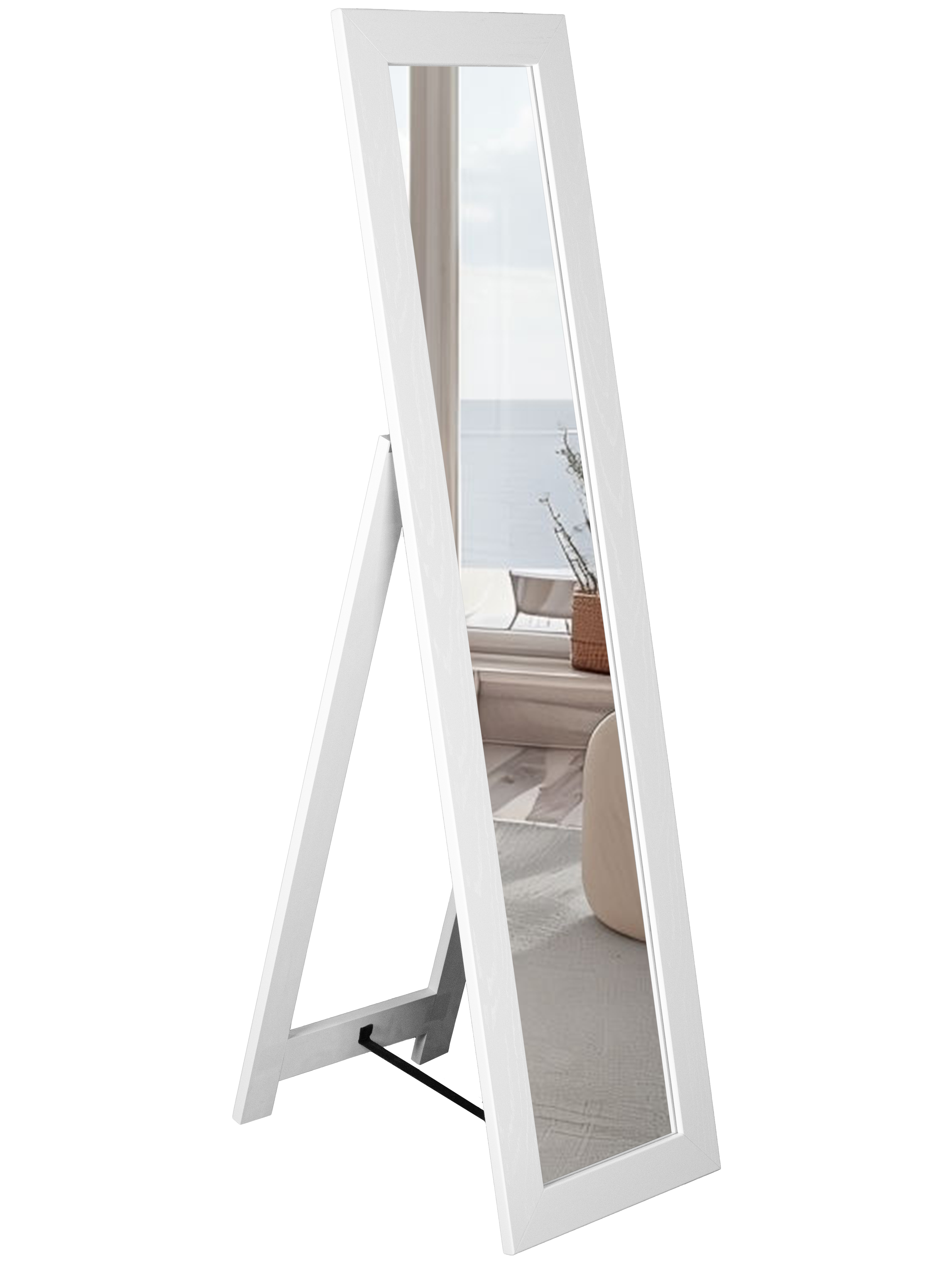 Зеркало напольное BeautyStyle 8 белый