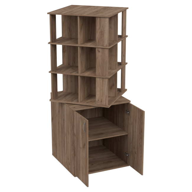 Офисный шкаф ШУВ-3 цвет Дуб Крафт Табачный 77/77/200 см