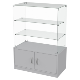 Витрина ВТ-12 цвет Светло-серый 90/45/120 см