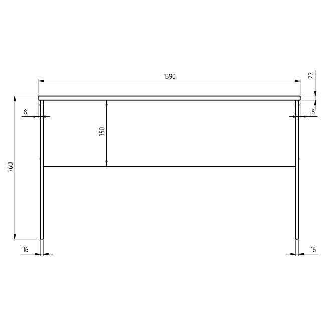 Переговорный стол СТСЦ-42 цвет серый 140/60/76 см