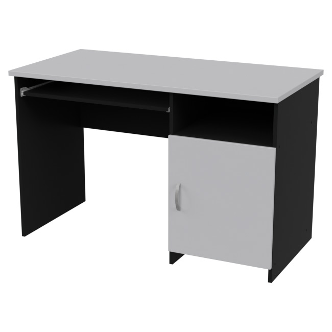 Компьютерный стол СК-21 цвет Черный+Серый 120/60/76 см