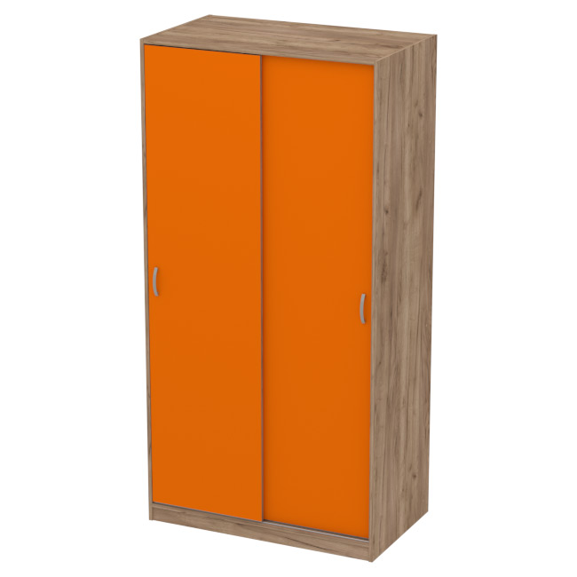 Шкаф для документов ШК-3 Цвет Дуб крафт+Оранж 100/58/200 см