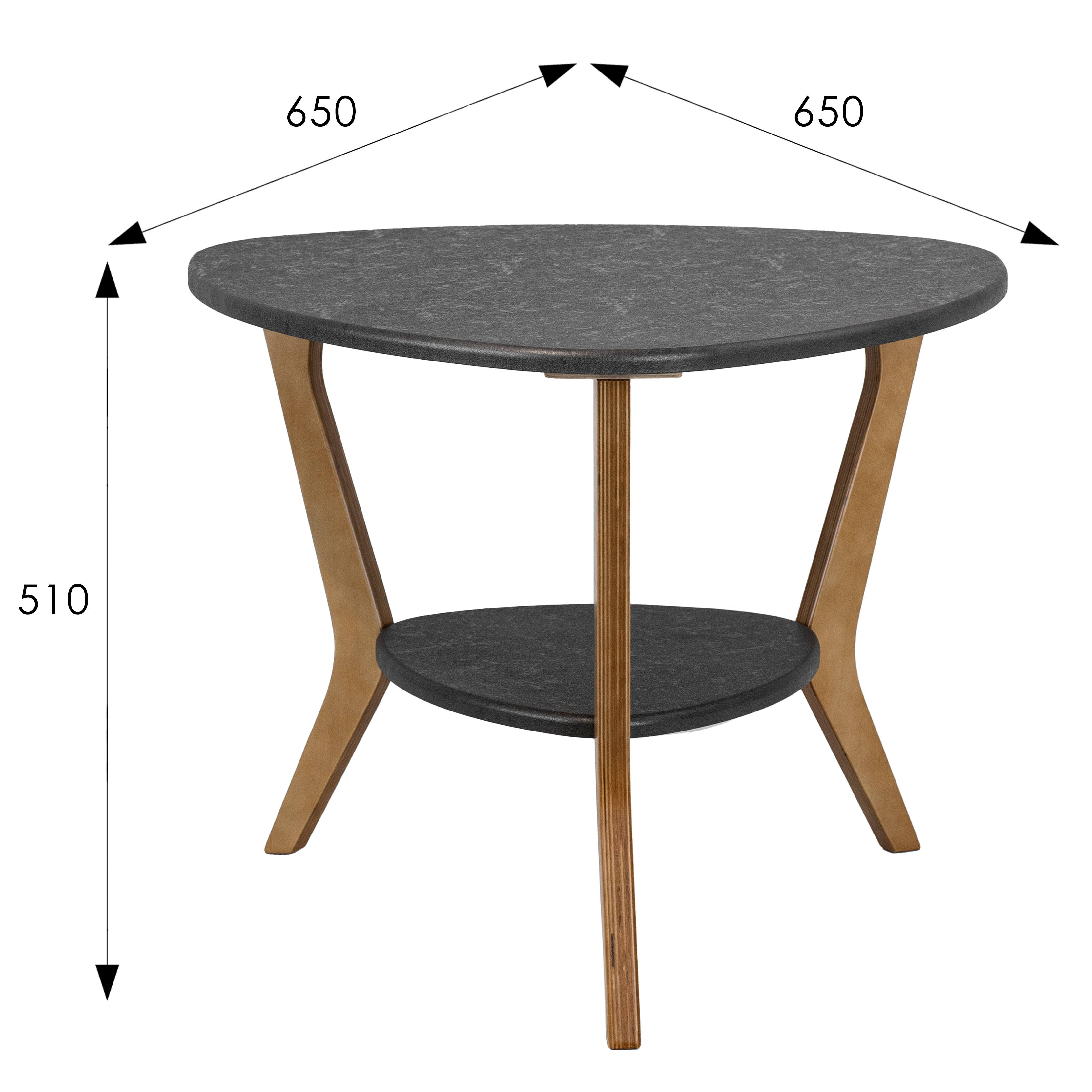 Стол журнальный BeautyStyle 15 серый бетон/бук