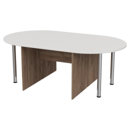 Стол для переговоров составной 210/120/76 Дуб Крафт+Белый