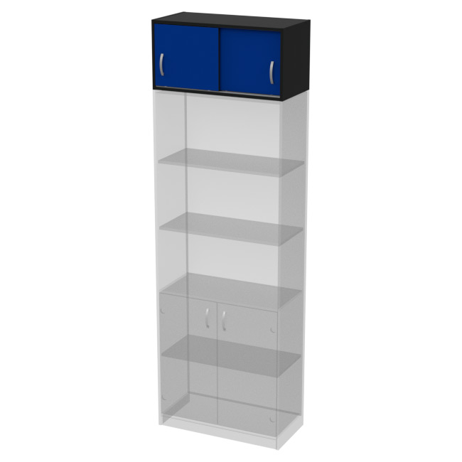 Антресоль АН-02 Черный+Cиний 77/37/38