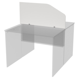 Перегородка для столов цвет Белый Э-49 100/25-45 см