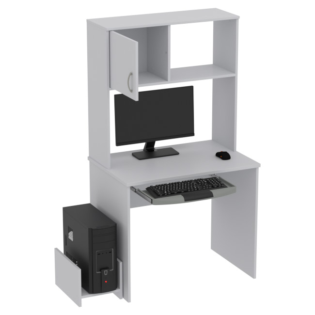 Компьютерный стол КП-СК-6 цвет Серый 90/60/163 см