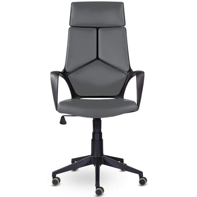 Кресло офисное IQ black plastic+серый