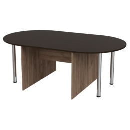 Стол для переговоров составной 210/120/76 Дуб Крафт+Венге