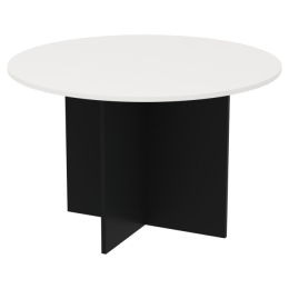 Стол для переговоров круглый СТК-13 цвет Черный + Белый 120/120/76 см