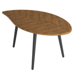 Стол журнальный Берли (12 мм) дуб американский/чёрный