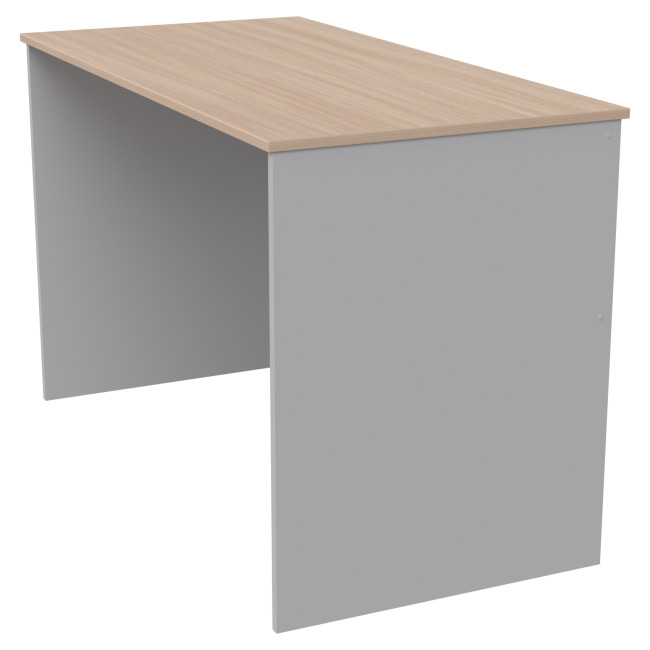 Офисный стол СТ-3 цвет Серый+Дуб Молочный 120/60/75,4 см