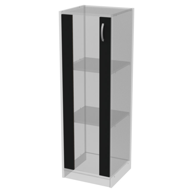 Дверь в рамке ДВ-62 Черный стекло прозрачное 36,5/1,6/113,1