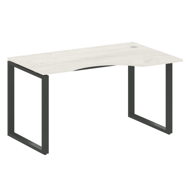 Стол криволинейный левый на О-образном м/к METAL SYSTEM БО.СА-2 Пр Дуб Антрацит