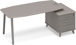 Стол на опорной тумбе малой Мокко премиум ТМ М1 113 МП МП МП 205,8/104,2/75,6