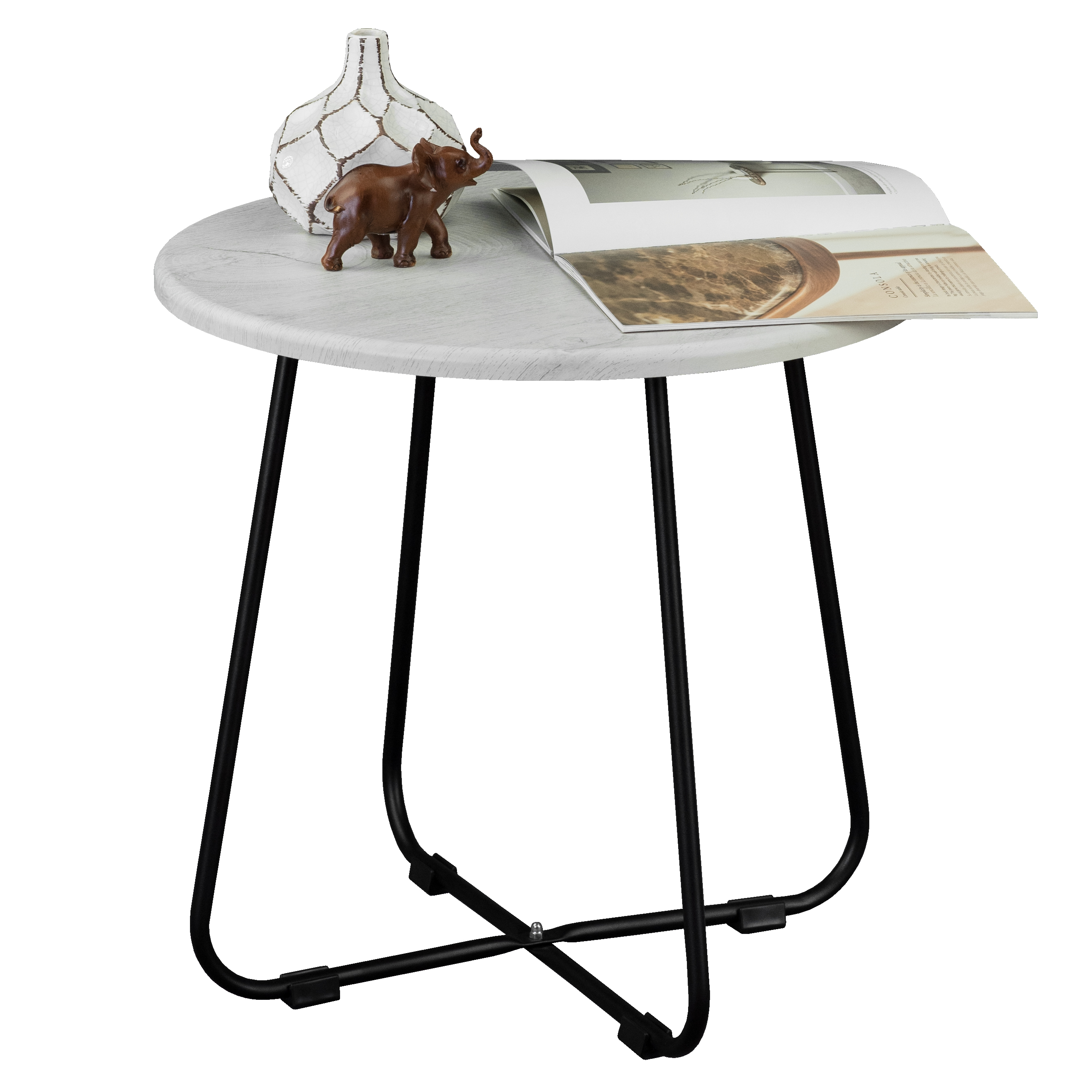 Стол журнальный BeautyStyle 14 дуб дымчатый/черный