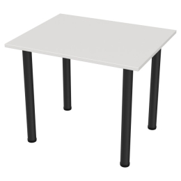 Стол на металлокаркасе СХ-8 цвет Белый опора черная 90/73/74 см