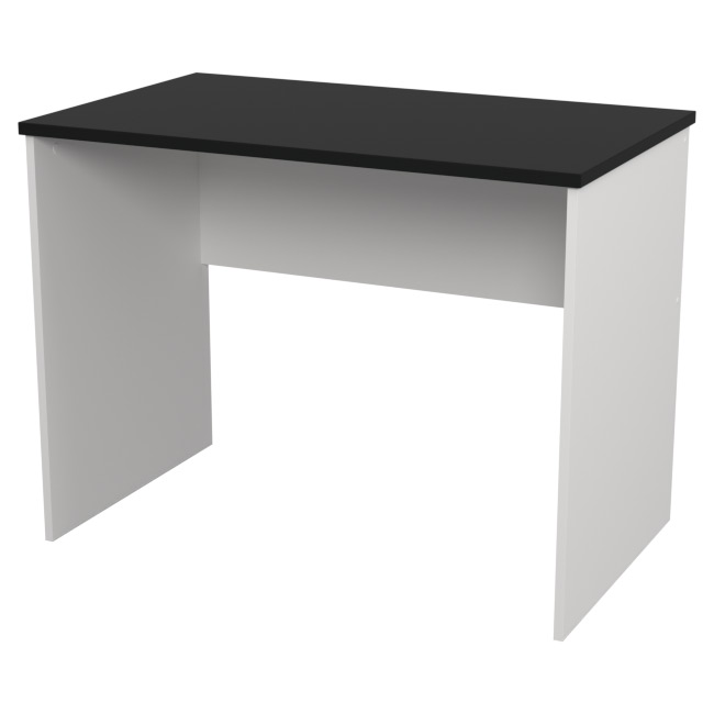 Офисный стол СТ-45 цвет Белый + Черный 100/60/76 см
