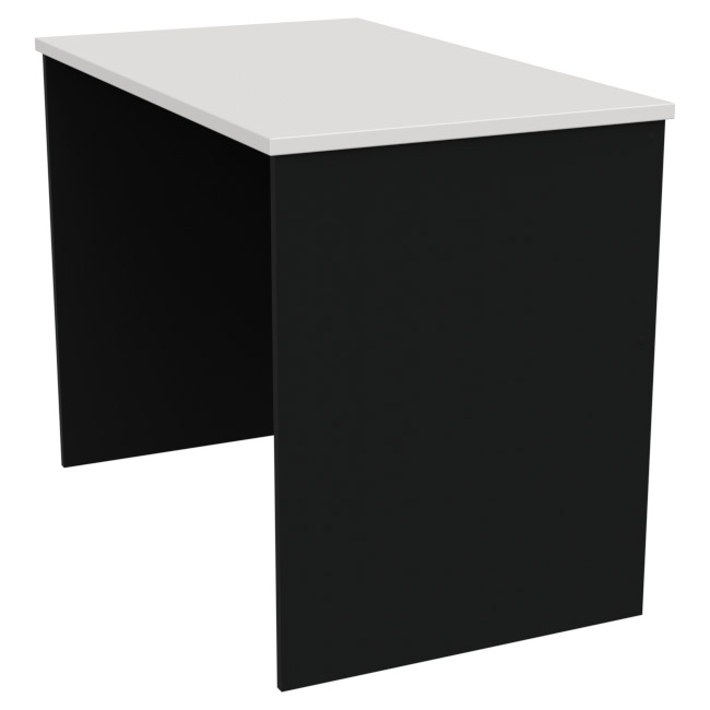 Офисный стол СТЦ-45 цвет Черный+Белый 100/60/76 см