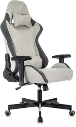 Кресло игровое Knight Regal Fabric светло-серый/серый