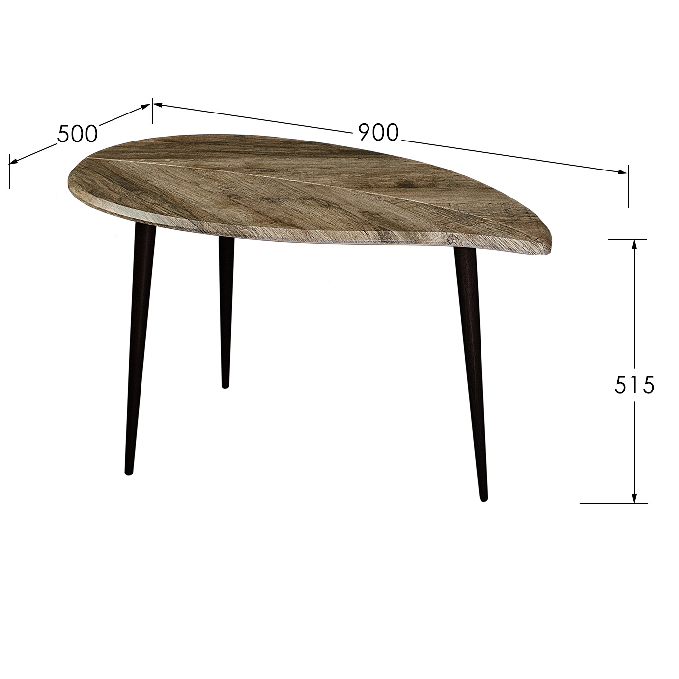 Стол журнальный BeautyStyle 28 дуб крымский состаренный/венге