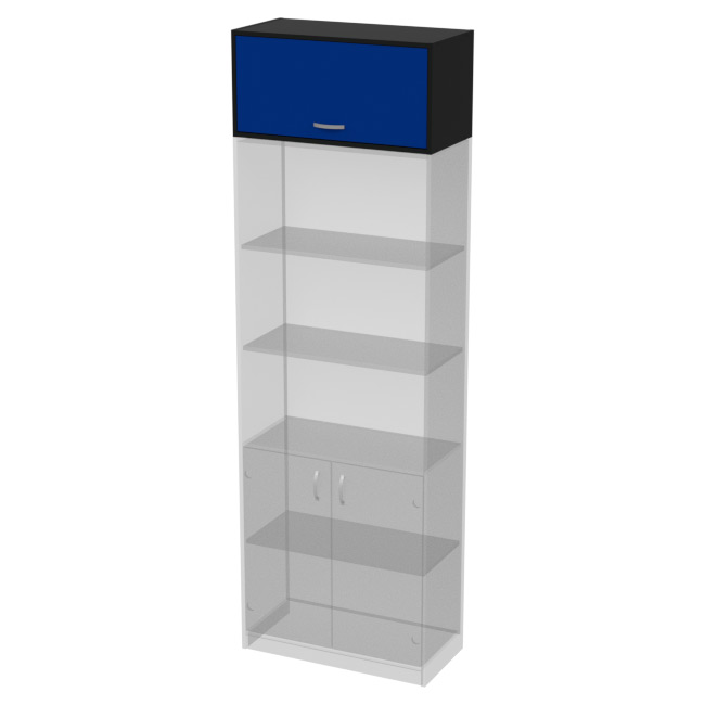 Антресоль АН-03 Черный+Cиний 77/37/38