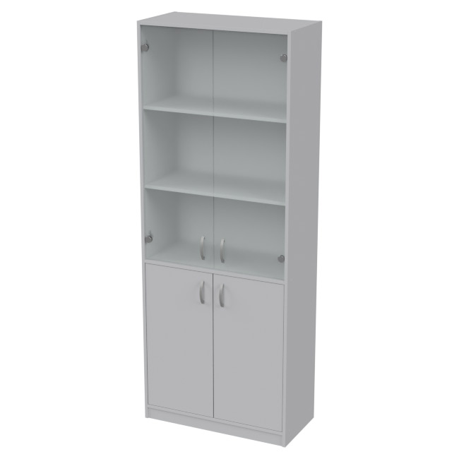 Офисный шкаф ШБ-3+А-5 матовый цвет Серый 77/37/200 см