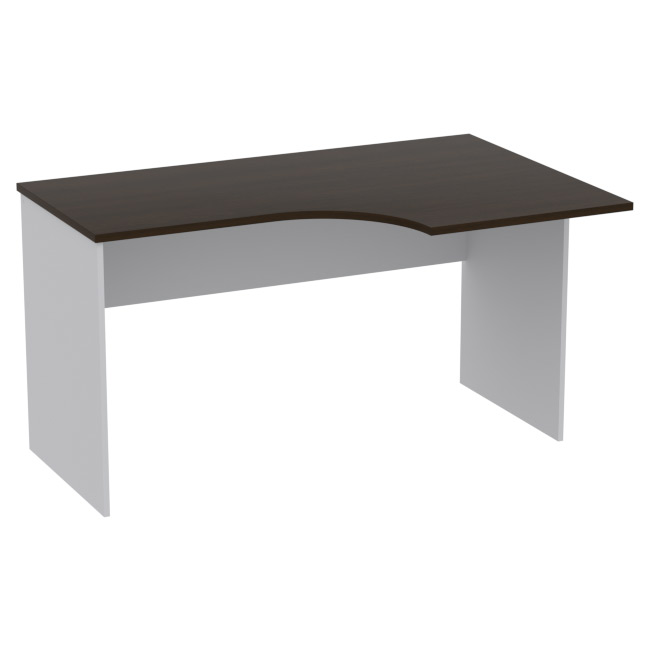 Офисный стол СТ-Л цвет Серый+Венге 140/90/76 см