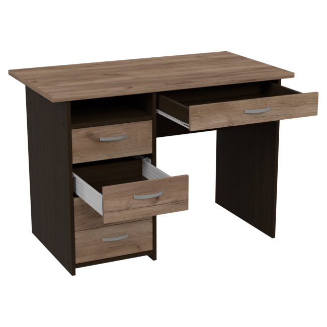 Cтол с тумбой СТ-46Л цвет Венге+Дуб крафт