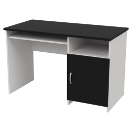 Компьютерный стол СК-21 цвет Белый+Черный 120/60/76 см