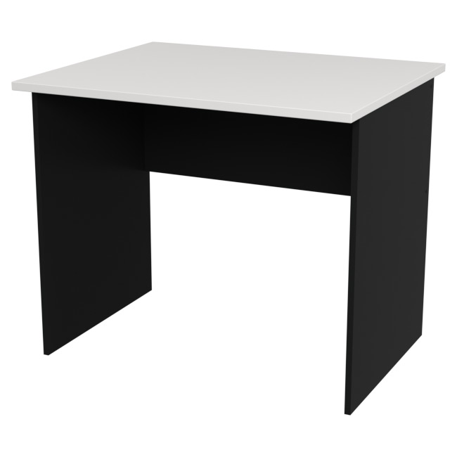 Офисный стол СТ-8 цвет Черный + Белый 90/73/76 см
