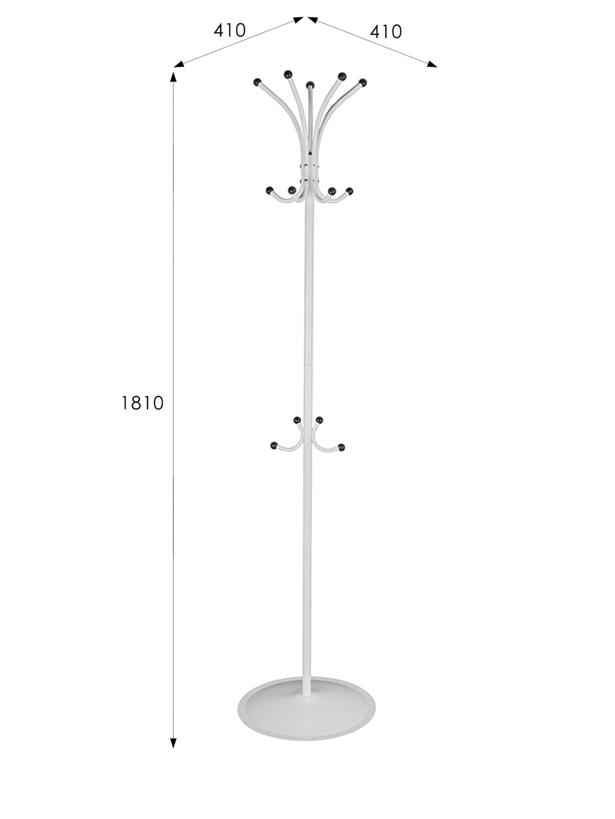 Вешалка напольная Пико 4 белый