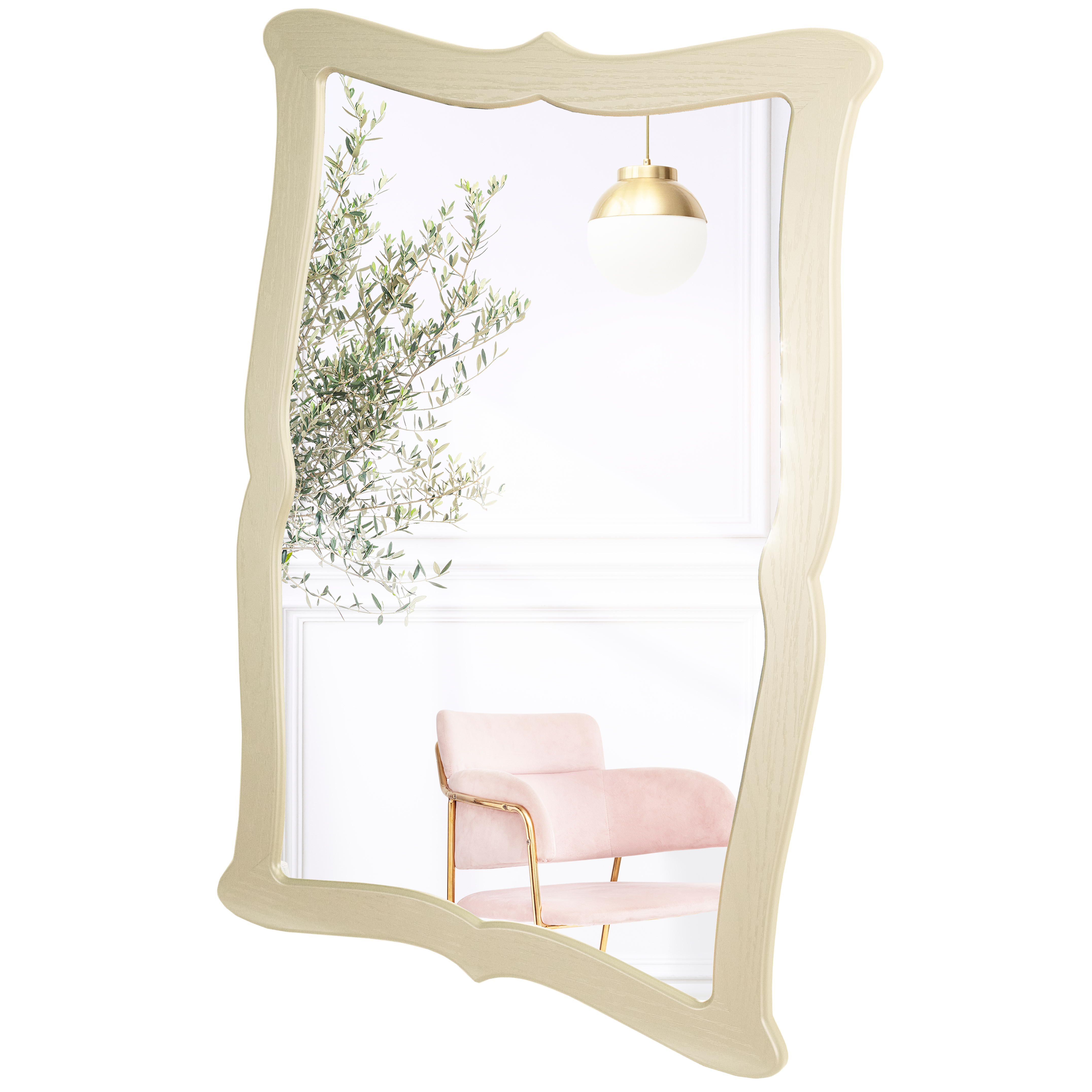 Зеркало навесное Берже 23 слоновая кость