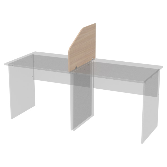 Перегородка для столов Э-39 цвет Дуб Молочный 73/25-45 см