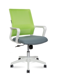 Офисное кресло эконом Бит LB белый+зеленый