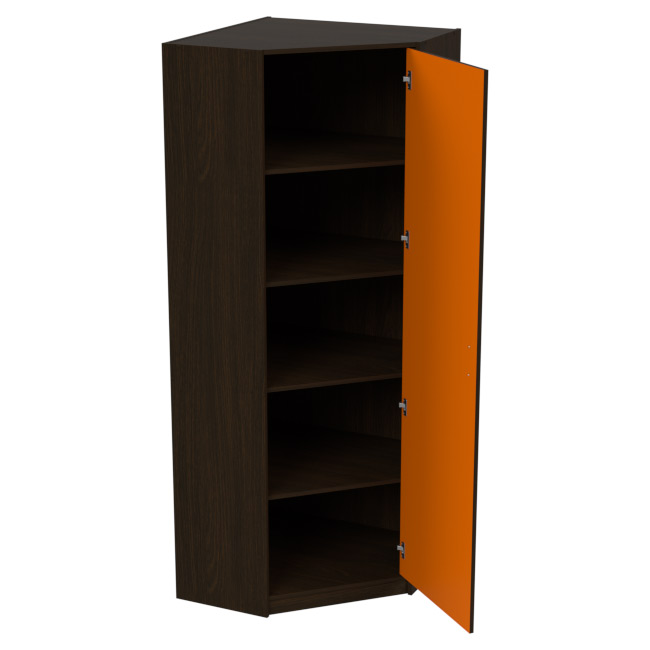 Офисный шкаф угловой ШУ-2з цвет Венге+оранж