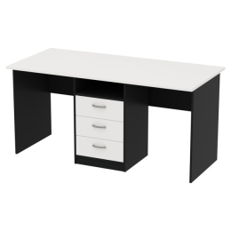 Офисный стол СТ-10+ТСС-27-4 цвет Черный+Белый