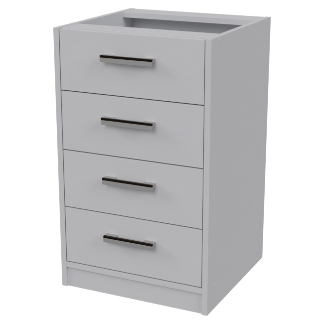 Офисная приставная тумба ТС-27+С-17МВ цвет Серый 45/44/74 см
