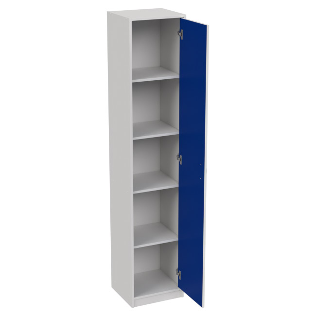 Офисный шкаф СБ-2/З цвет Белый+Cиний 40/37/200 см