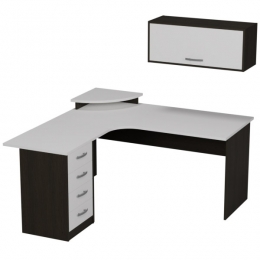 Комплект офисной мебели КП-17 цвет Венге+Белый